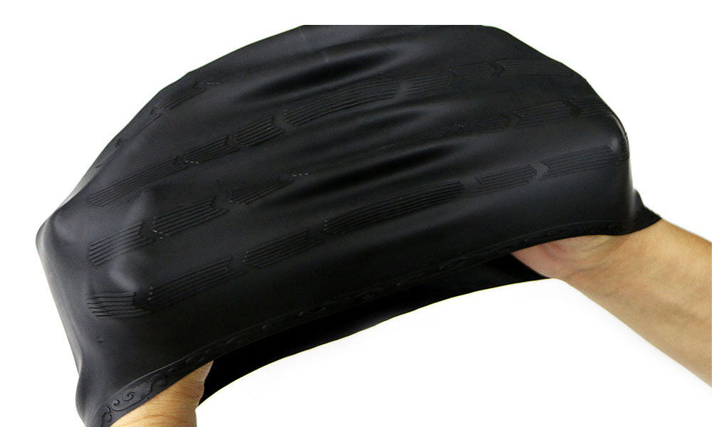 2Pcs Silicone Swimming Caps with 3D Ear Protection for Women Men