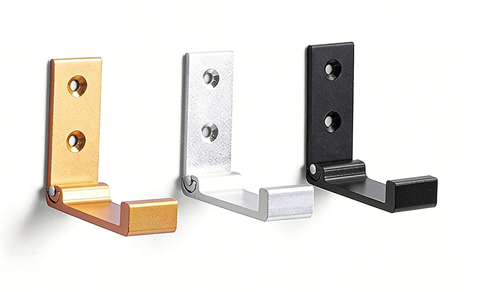 3Pcs Wall Mounted Foldable Wall Hooks Versatile Pre-Punch Aluminium Alloy Wall Hooks