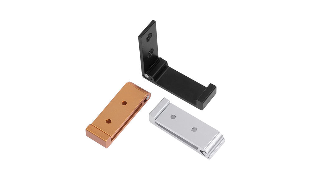 3Pcs Wall Mounted Foldable Wall Hooks Versatile Pre-Punch Aluminium Alloy Wall Hooks