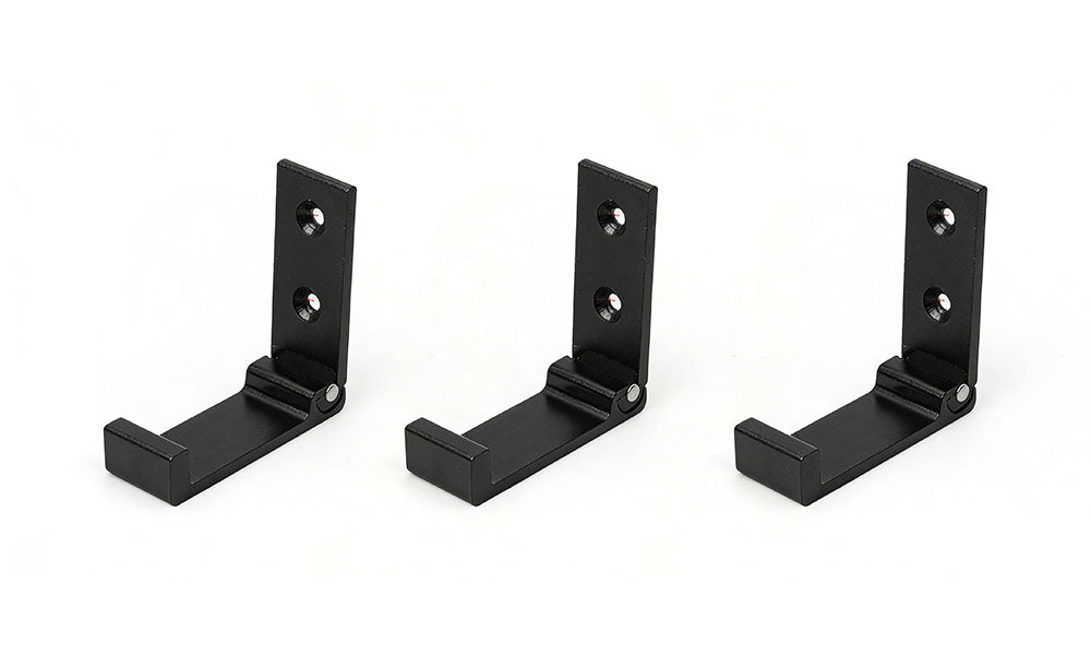 3Pcs Wall Mounted Foldable Wall Hooks Versatile Pre-Punch Aluminium Alloy Wall Hooks