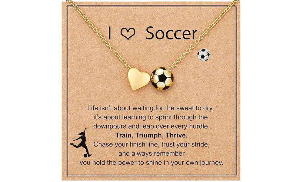 1 Set Football Necklace and Bracelet Jewelry Set for Mens and Women