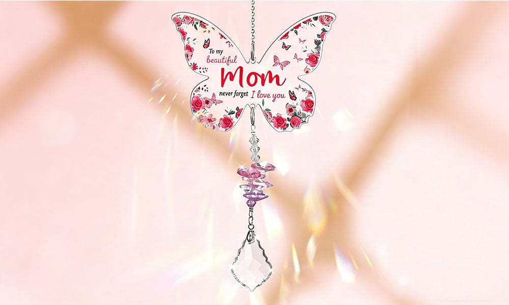 3Pcs Buttefly Suncatcher for Mum Hanging Decoration Mothers Day Gift