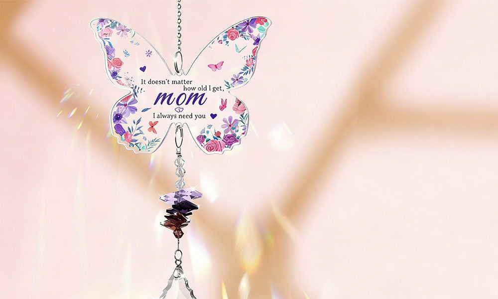 3Pcs Buttefly Suncatcher for Mum Hanging Decoration Mothers Day Gift