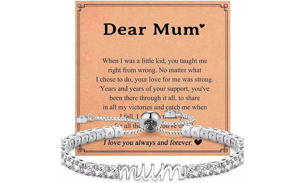 Cubic Zirconia Tennis Bracelet Adjustable Chain Bracelet for Women