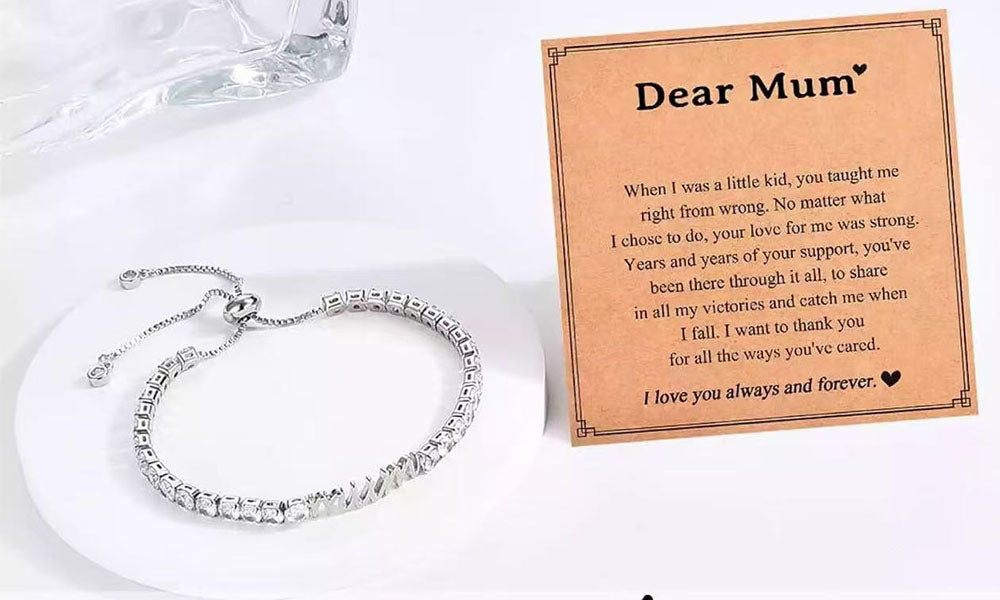 Cubic Zirconia Tennis Bracelet Adjustable Chain Bracelet for Women
