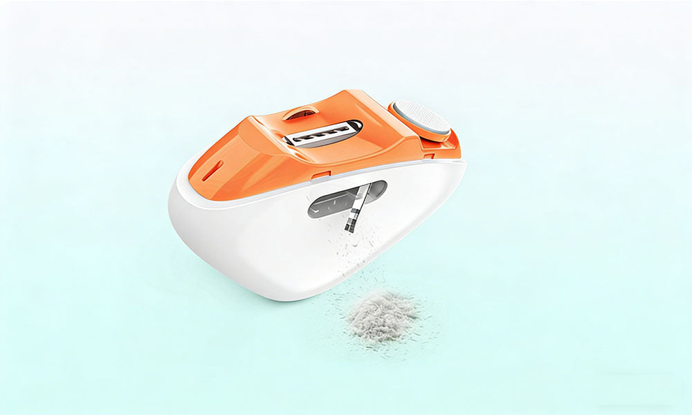 2-in-1 Automatic Electric Nail Clipper Polisher with LED Light Digital Display 3 Speed Nail Trimmer