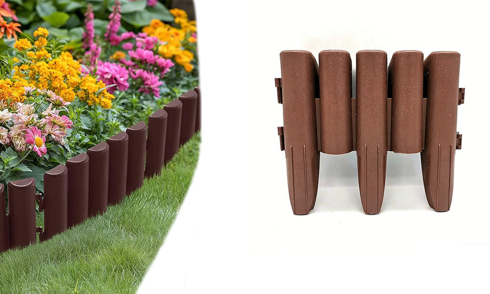 10Pcs Plastic Garden Fence Flexible Garden Edging