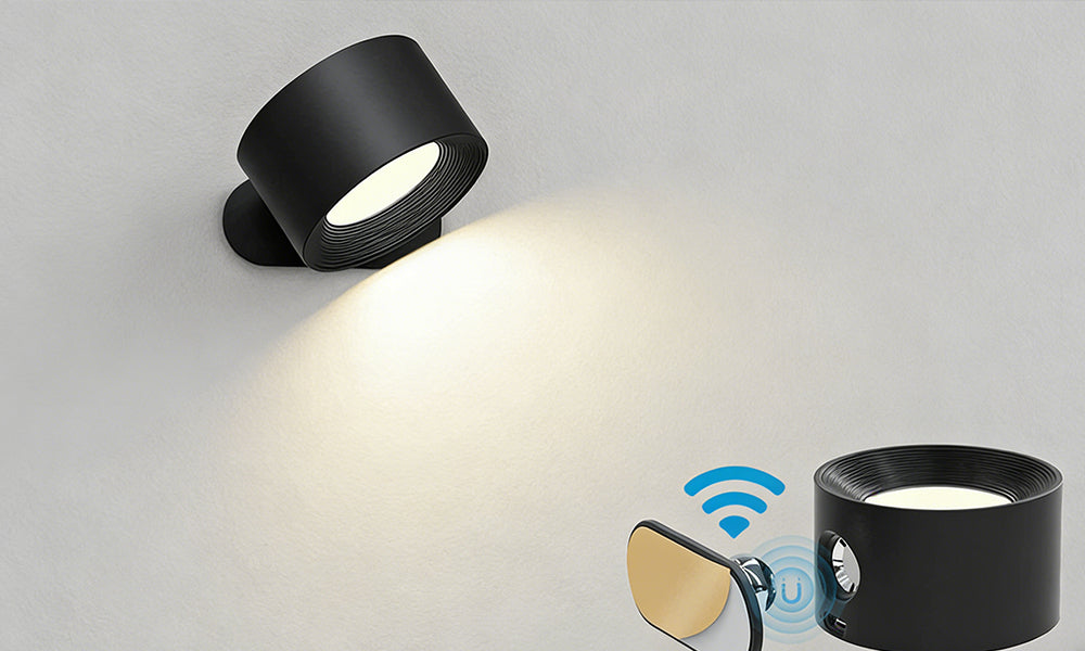 2Pcs USB Rechargeable Magnetic LED Wall Light for Cabinet Bedroom