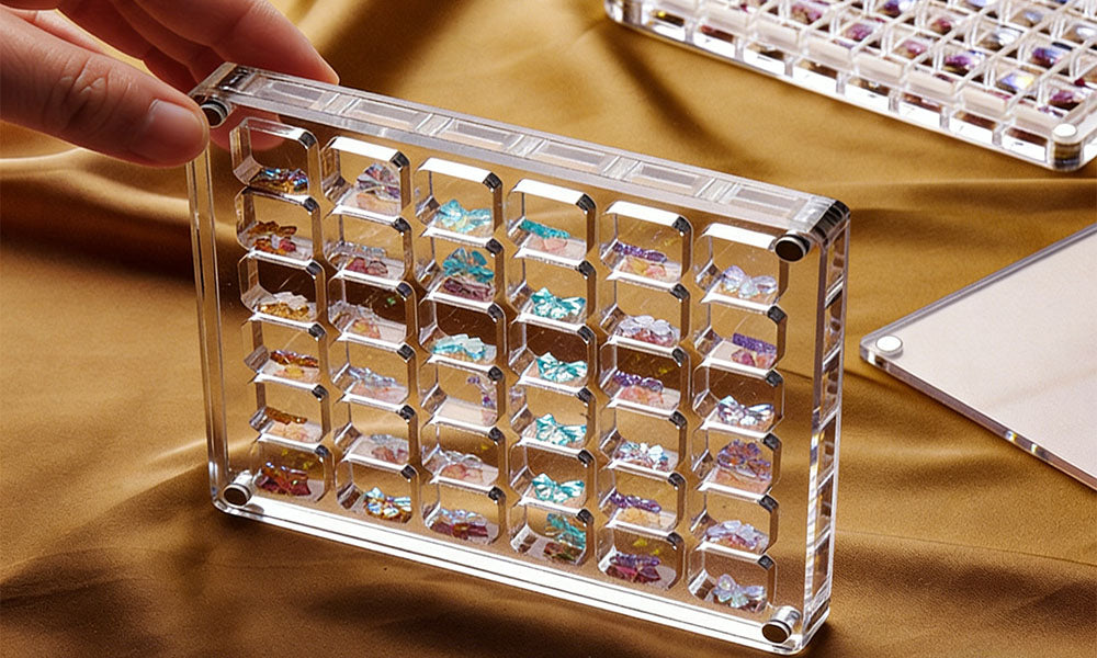 Multi Transparent Bead Storage Box Craft Storage Case for Jewelry Nail Art Parts Display