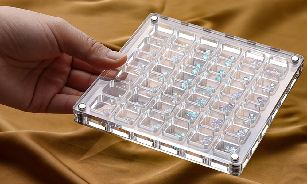 Multi Transparent Bead Storage Box Craft Storage Case for Jewelry Nail Art Parts Display