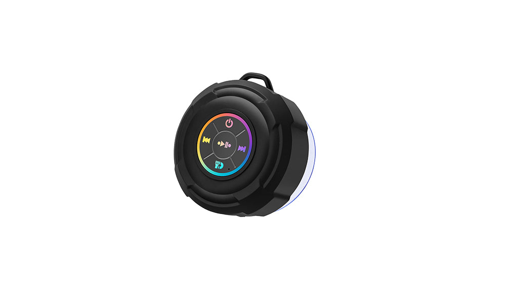 Portable LED Bluetooth Speaker Splash Resistant for Shower Bathroom Outdoor