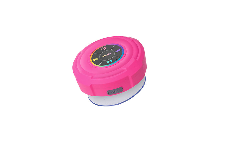 Portable LED Bluetooth Speaker Splash Resistant for Shower Bathroom Outdoor