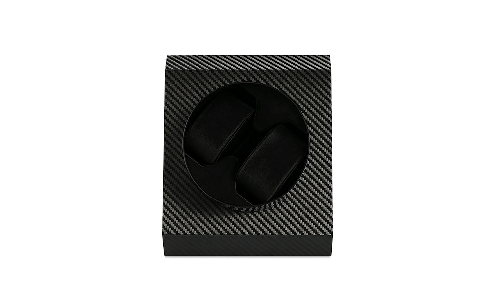 USB Carbon Fibre Leather Automatic Watch Winder Display Stand