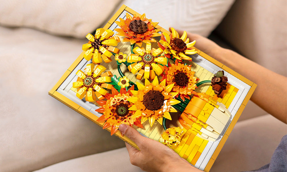 Flower Series DIY Building Blocks Puzzle for Home Office Decoration
