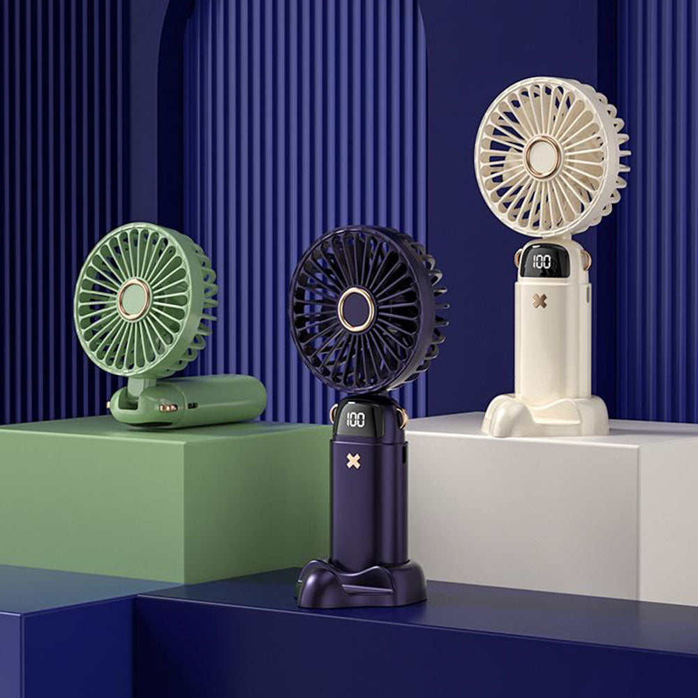 Foldable Handheld Fan With LED Display