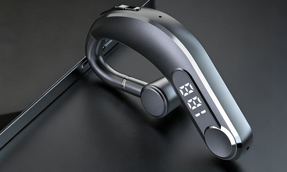 1/2PCS Bluetooth Ear Hook Headset with LED Display Long Battery Life for Calls