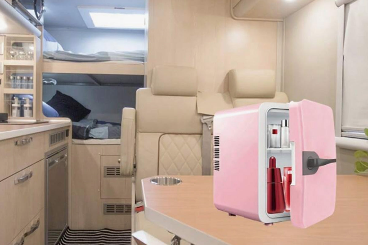 6L Mini Fridge for Drinks 12V Small Refrigerator for Home Office Dorm Car