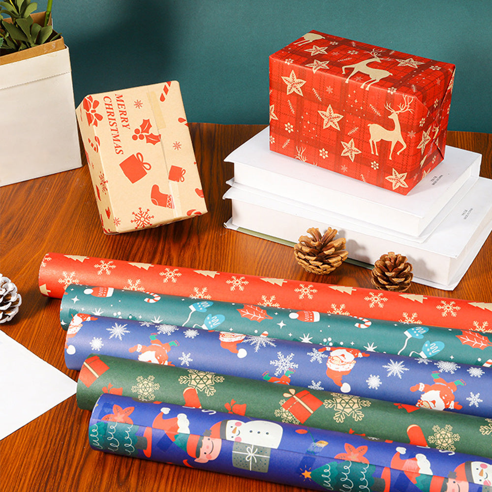 10 Sheets Christmas Wrapping Paper Xmas Present Wrap Paper