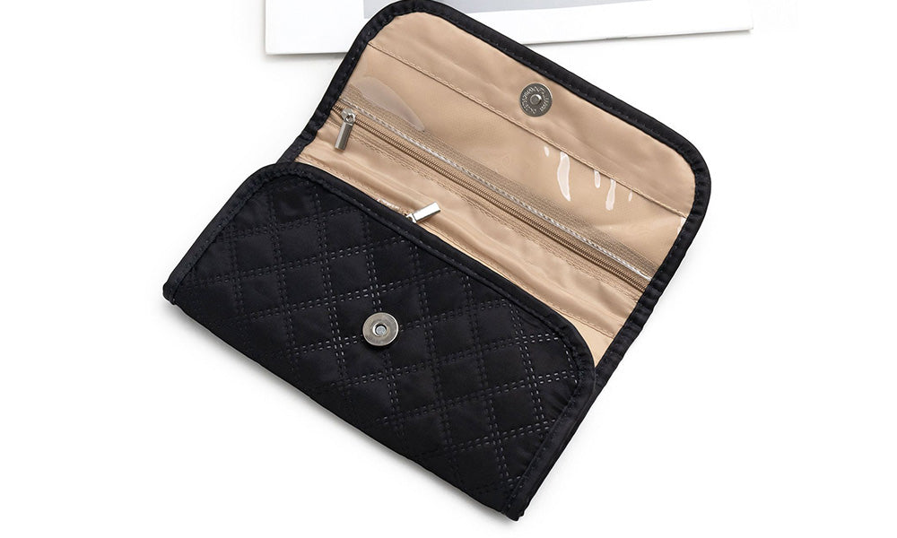 2 PCS Foldable Roll Up Earring and Jewelry Organizer Travel Bags