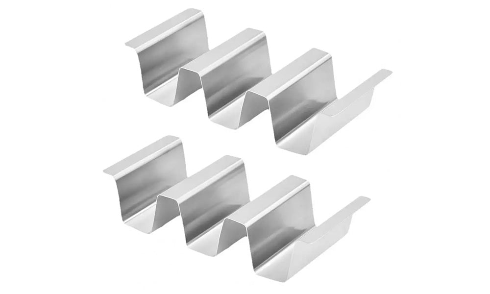 1 or 2 Stainless Steel Taco Holder Stand Wave Shaped Taco Tray for Dishwasher and Oven
