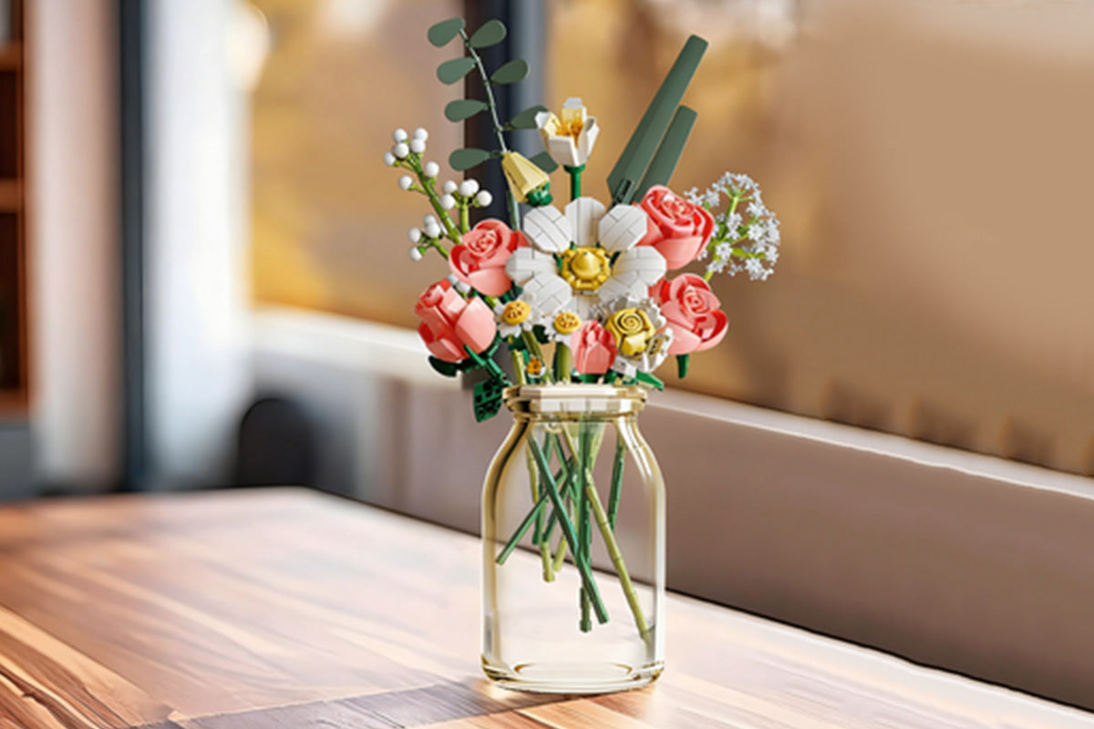 Wildflower Bouquet Building Blocks Creative DIY Flower Model Toy Set for Home Decoration