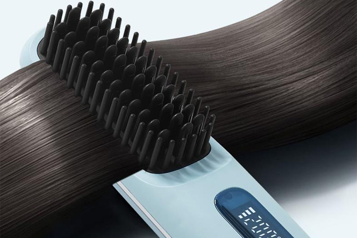 Portable Hair Straightener Brush USB Cordless Mini Comb Polyimide Plates Anti-Scald Straight Hair Brush