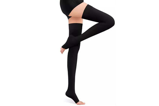 Open Toe High Stockings Plus Size Calf Sleeve