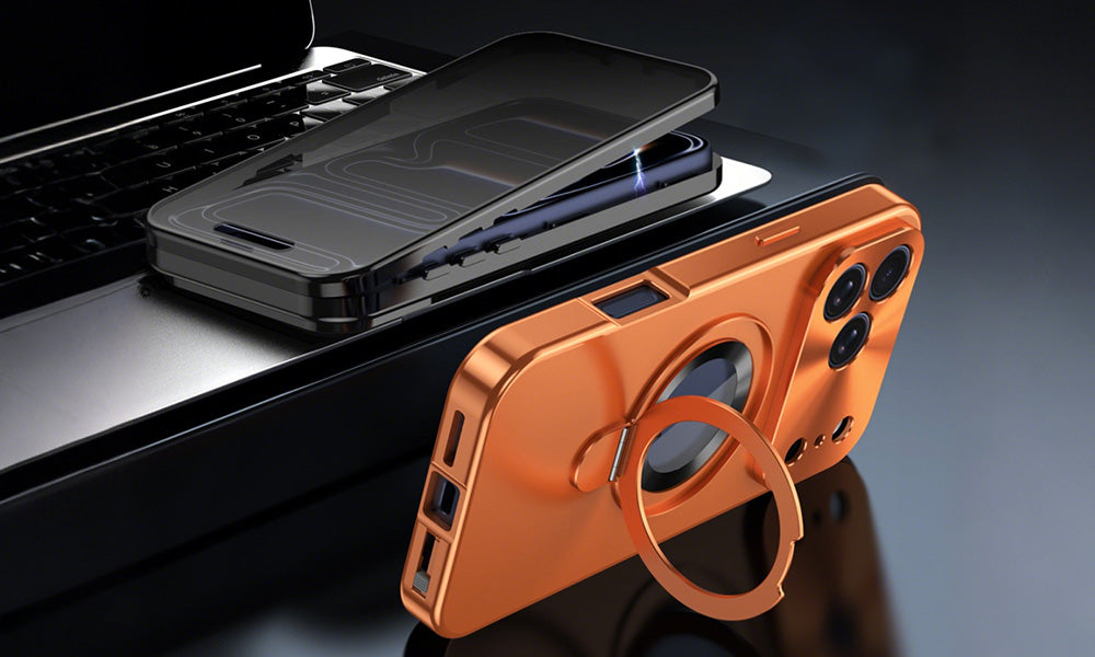 Privacy Magnetic Phone Case with Stand Full Coverage Protective Case for iPhone 17 Pro / 17 Pro Max