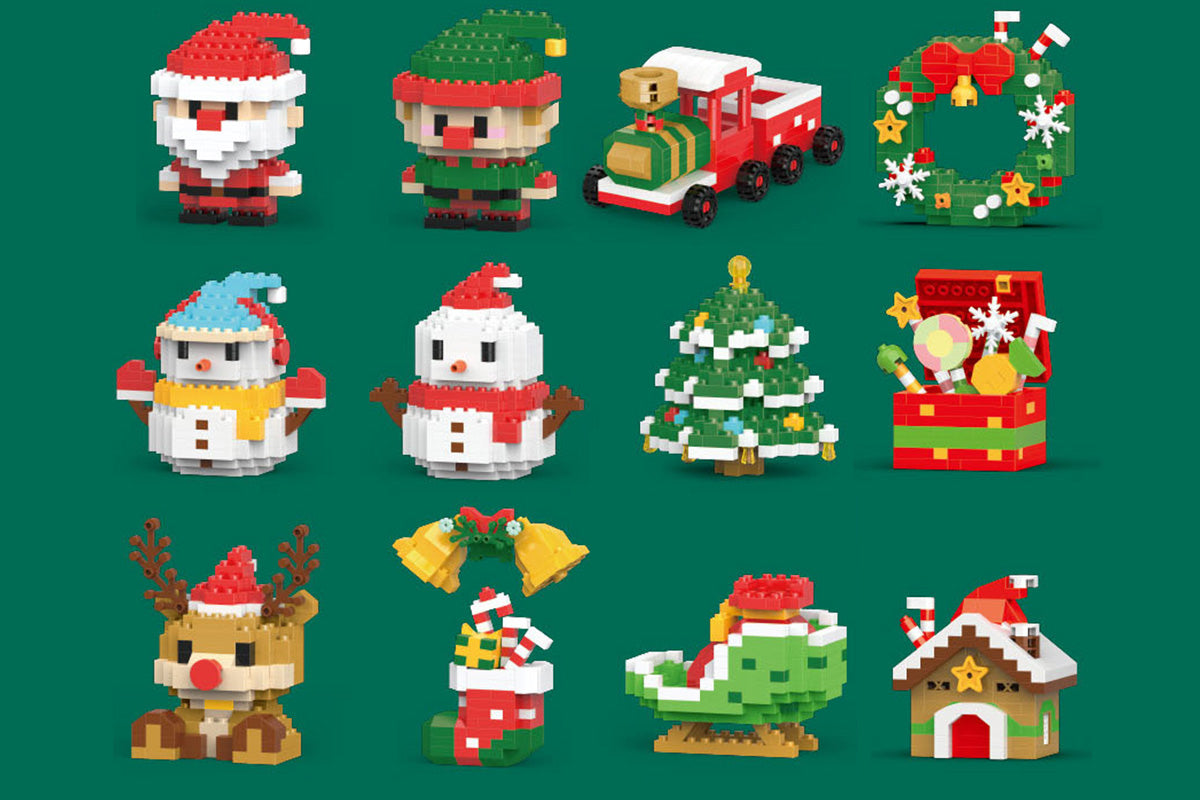 Christmas Tree Ornaments Building Blocks Christmas Santa Nutcracker Xmas Ornament