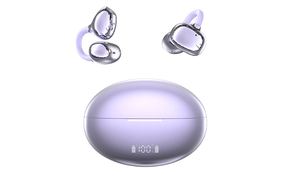 Bluetooth Open Ear Clip-On Earbuds Wireless Headphones for Sports