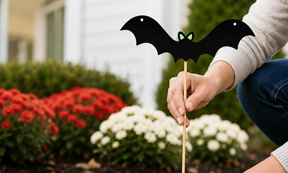 6/12 PCS Halloween Bat Garden Stakes