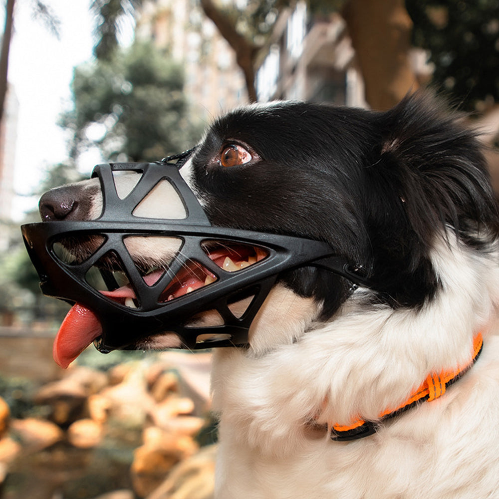 Adjustable Pet Dog Mask Bark Bite Mesh Mouth Muzzle Anti Stop Chewing XL