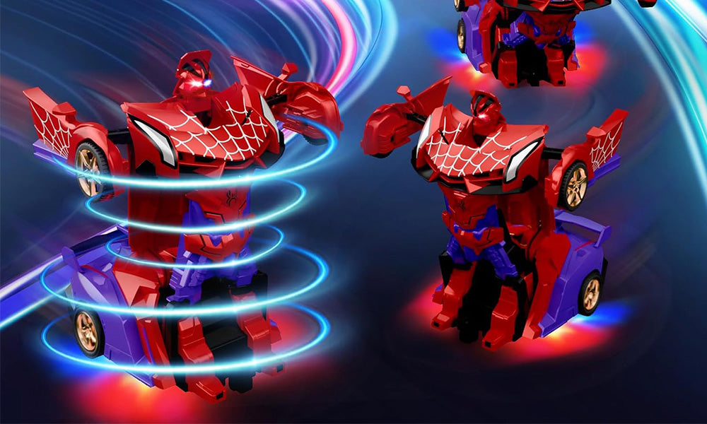 Remote Control Spider Transform Car for Kids with One-Button Transformation