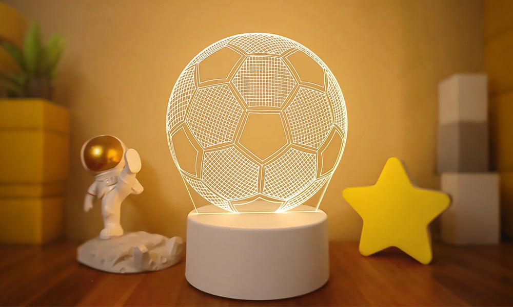 USB LED Sports Night Light Acrylic Table Lamp for Bedroom