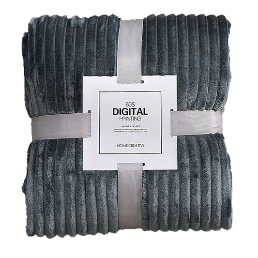 200x230cm Winter Warm Bedding Plush Blanket Sofa Throw Blanket - Dark Grey