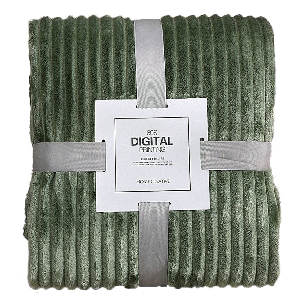 200x230cm Winter Warm Bedding Plush Blanket Sofa Throw Blanket - Green