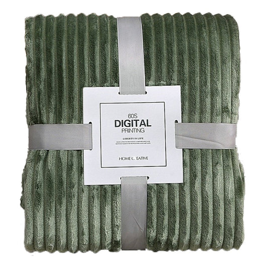 200x230cm Winter Warm Bedding Plush Blanket Sofa Throw Blanket - Green