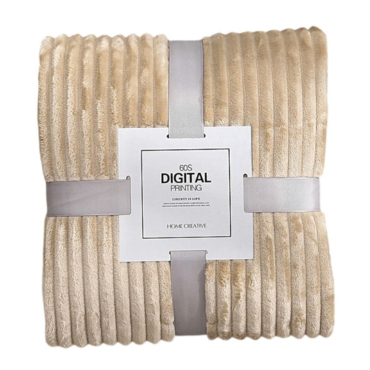 150x200cm Winter Warm Bedding Plush Blanket Sofa Throw Blanket - Khaki