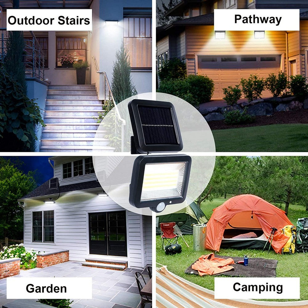 1Pc 100COB Split Solar Motion Sensor Light Outdoor Wall Lamp with 3 Modes