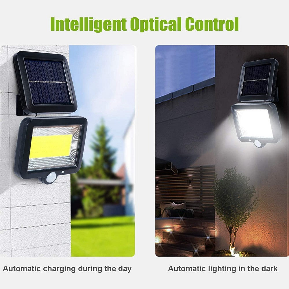 1Pc 100COB Split Solar Motion Sensor Light Outdoor Wall Lamp with 3 Modes