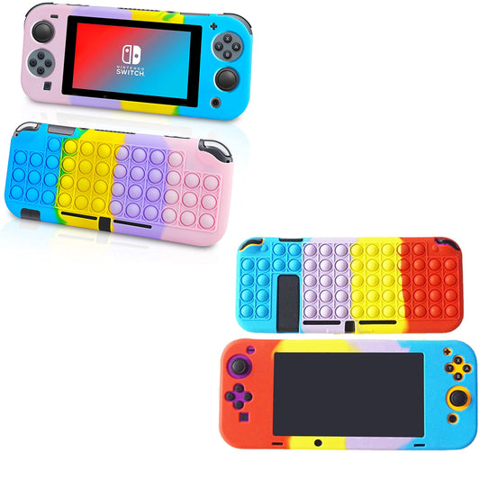 2 X Non-Branded Silicone Protective Case Push Pop Fidget Toy for Nintendo Switch
