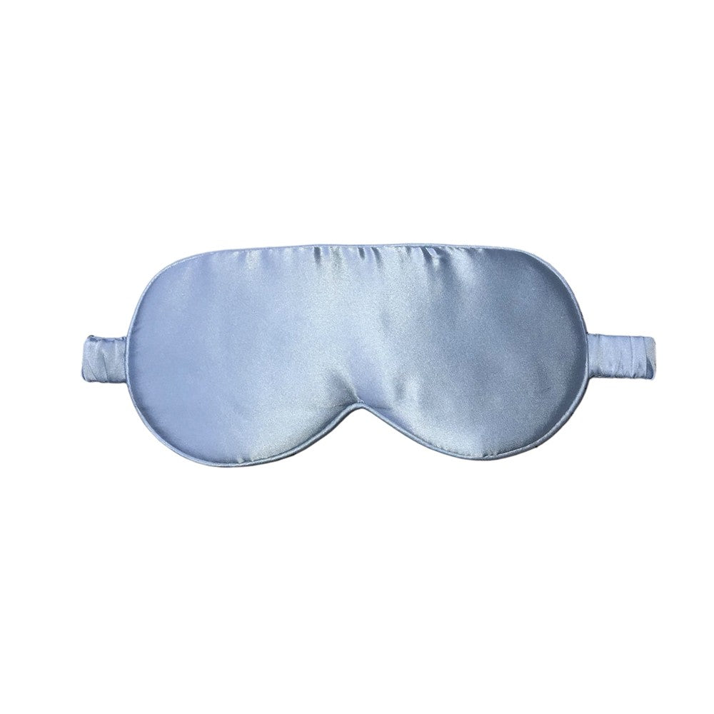 1Pc Pure Mulberry Silk Sleep Eye Mask Light Blocking Blindfold - Blue