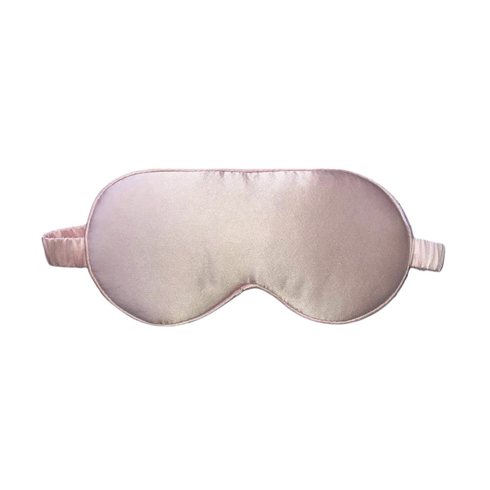 1Pc Pure Mulberry Silk Sleep Eye Mask Light Blocking Blindfold - Pink