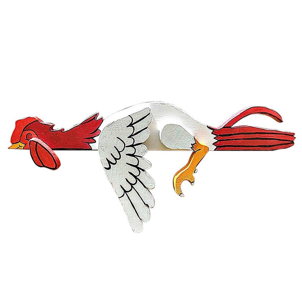 1Pc Resting Rooster Rail Pet Statue Home Garden Fence Decor