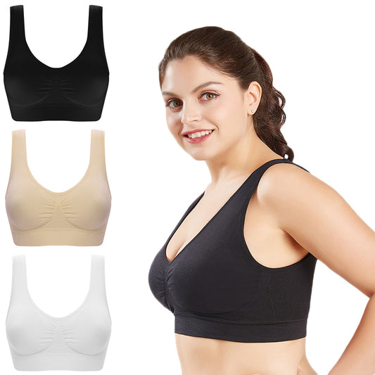 3 Pack Womens Seamless Comfortable Bras Seamfree Bra 24A 24B 24C 24D 26A 26B
