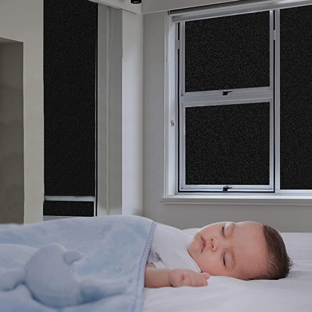 2Pcs 2m Total Blackout Window Privacy Film Frosted Window Cling Sticker -Style 4