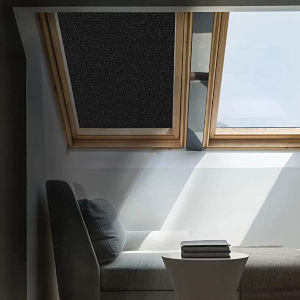 2Pcs 2m Total Blackout Window Privacy Film Frosted Window Cling Sticker -Style 4