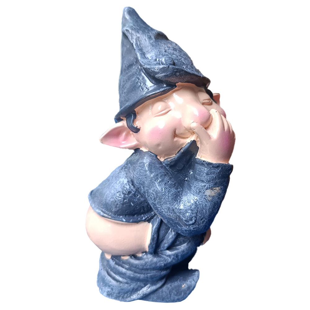 Funny Garden Dwarf Gnome Resin Statue Naughty Miniature Statue Garden Yard Decor
