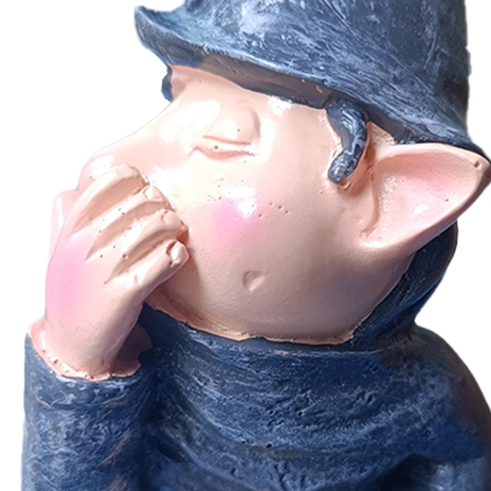 Funny Garden Dwarf Gnome Resin Statue Naughty Miniature Statue Garden Yard Decor