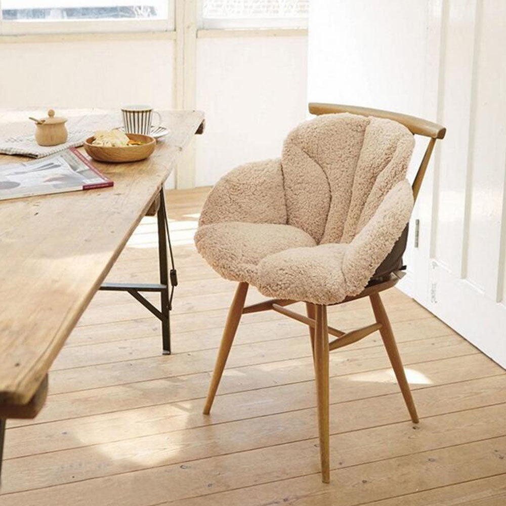 Fleece Lumbar Back Support Chair Seat Cushion